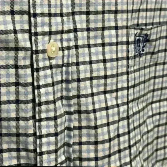 Men’s Chaps Blue Plaid Long Sleeve Button Down Shirt - Size 2XB - Picture 6 of 11